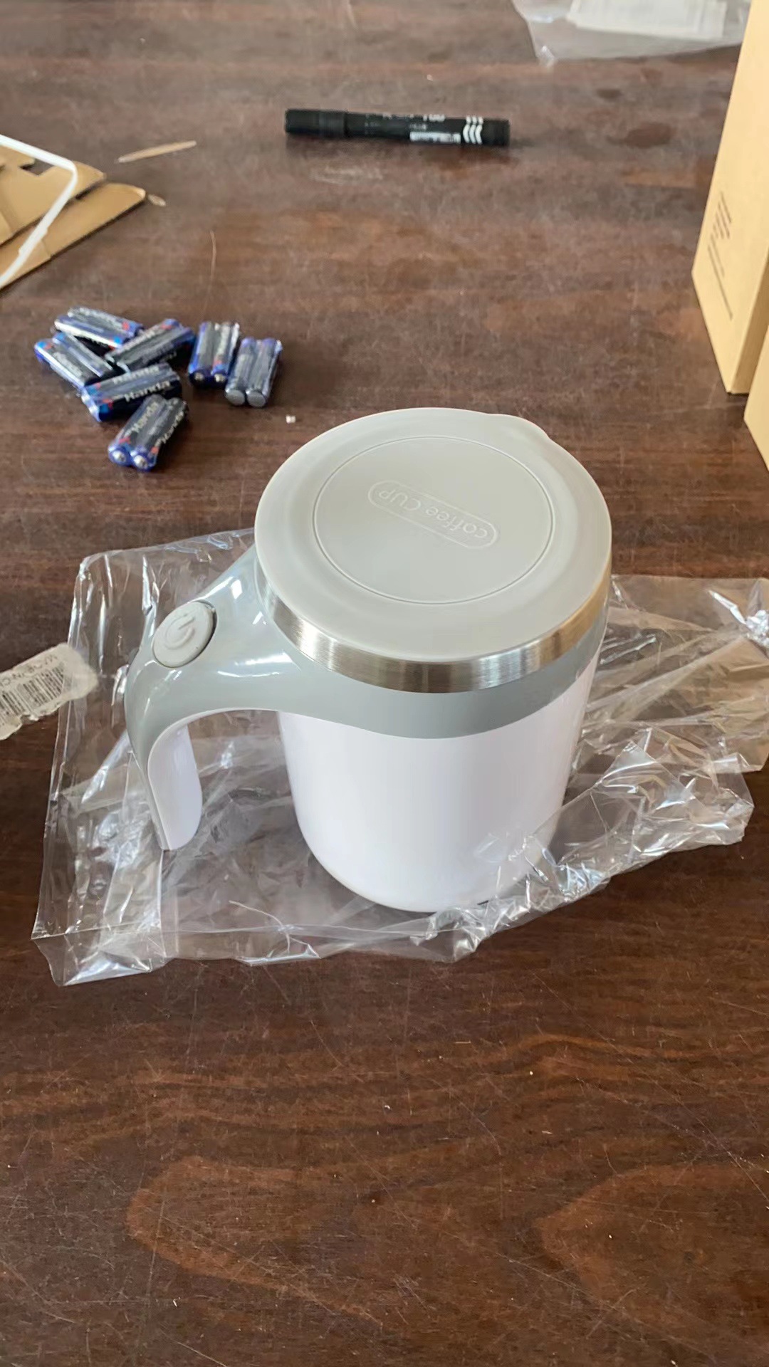 New fully automatic coffee stirring cup in stock for wholesale. Lazy person magnetic charging electric stainless steel water cup pic 35