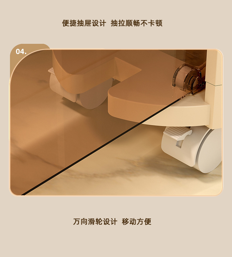 窄尺寸夹缝可推拉收纳柜抽屉式厨房缝隙多层卫生间窄储物柜置物架详情14