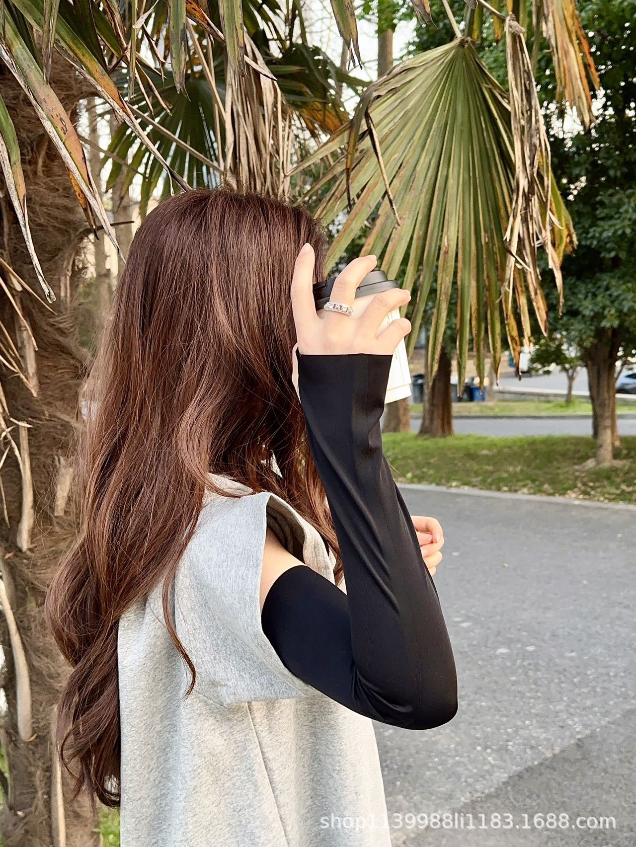 夏季户外防晒BANAPRO无痕防晒袖防紫外线骑行旅行冰丝袖套批发详情11