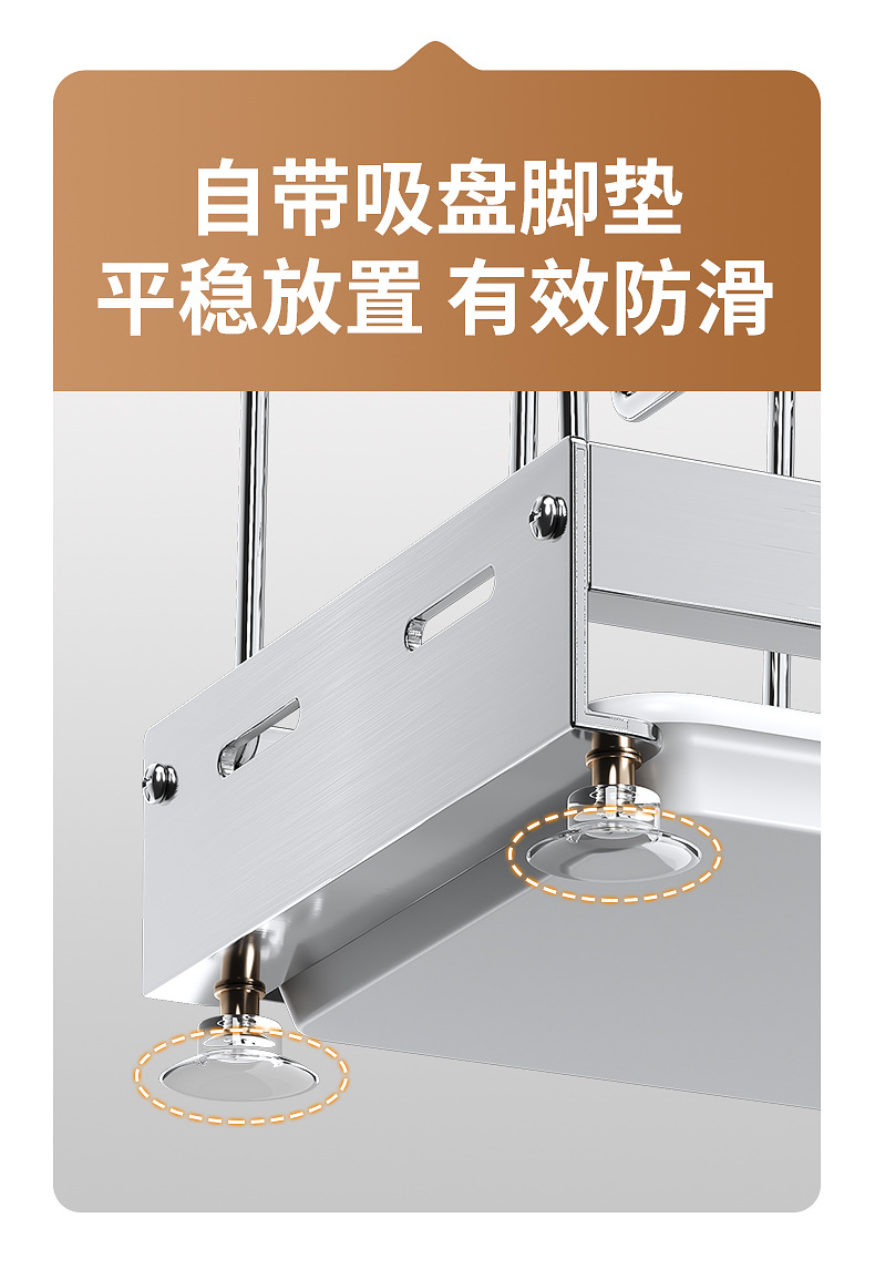 Factory wholesale stainless steel kitchen storage rack, wall-mounted adjustable telescopic pot rack without drilling, cookware storage rack pic 19