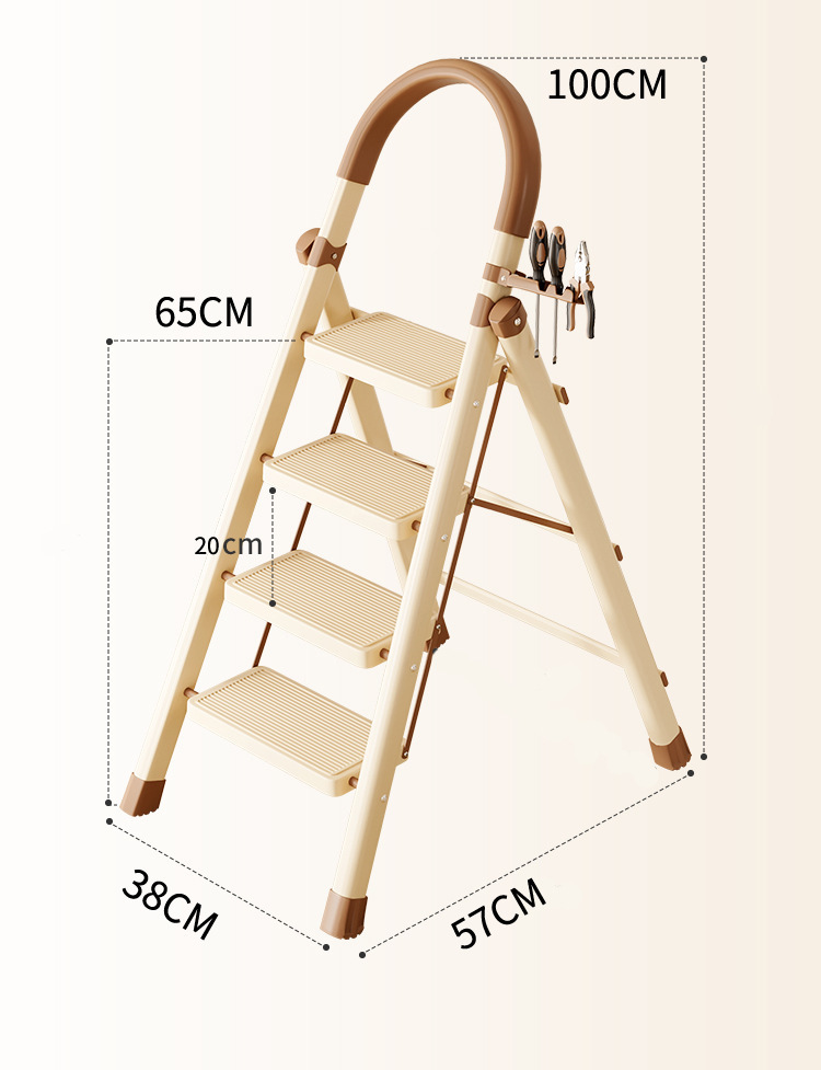 梯子多功能碳钢伸缩室内折叠家用加厚晾衣架两用人字梯爬梯楼梯详情15