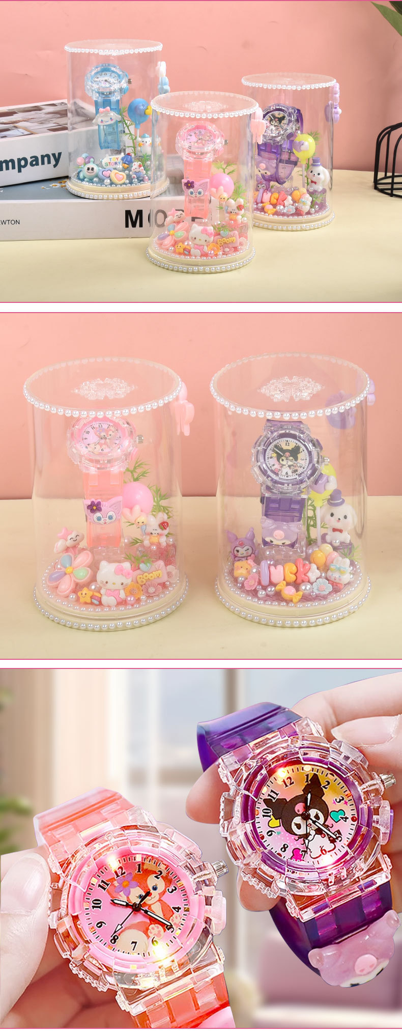 新款创意diy材料包 手表舱 手工制作公主礼物水晶胶配饰 儿童玩具详情9