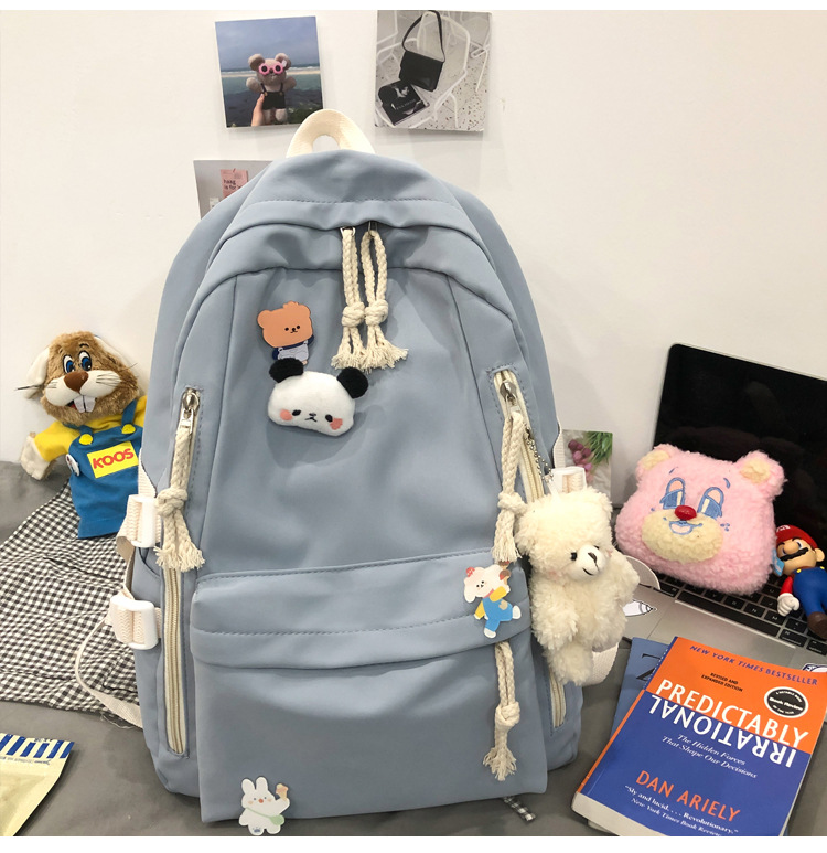 2024新款书包女生韩版高中生初中生双肩包可爱大容量ins简约书包详情37