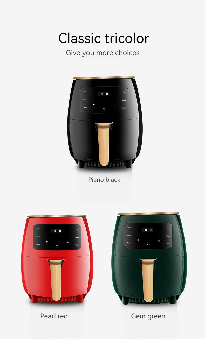 现货跨境6L智能触屏空气炸锅家用电炸一体锅110V空气炸锅炸鸡腿详情19