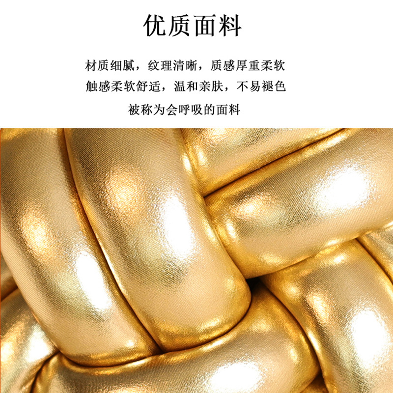 亚马逊创意编织烫金中国结编织抱枕靠垫坐垫沙发装饰飘窗装饰抱枕详情4