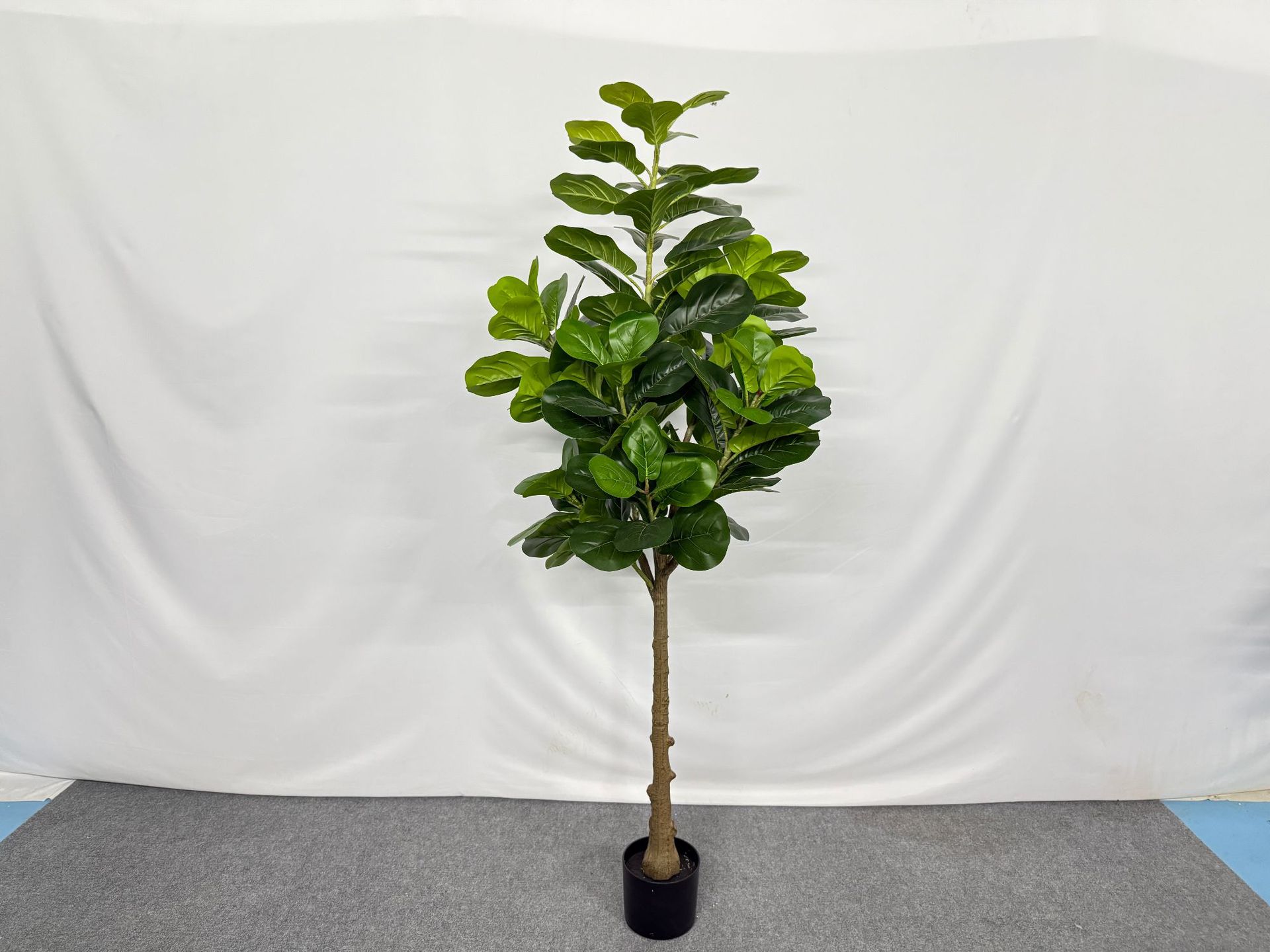 Simulated new style Ficus lyrata potted plant, large home floor-standing decorative item, green plant for homestay and shopping mall decoration, Ficus lyrata pic 5