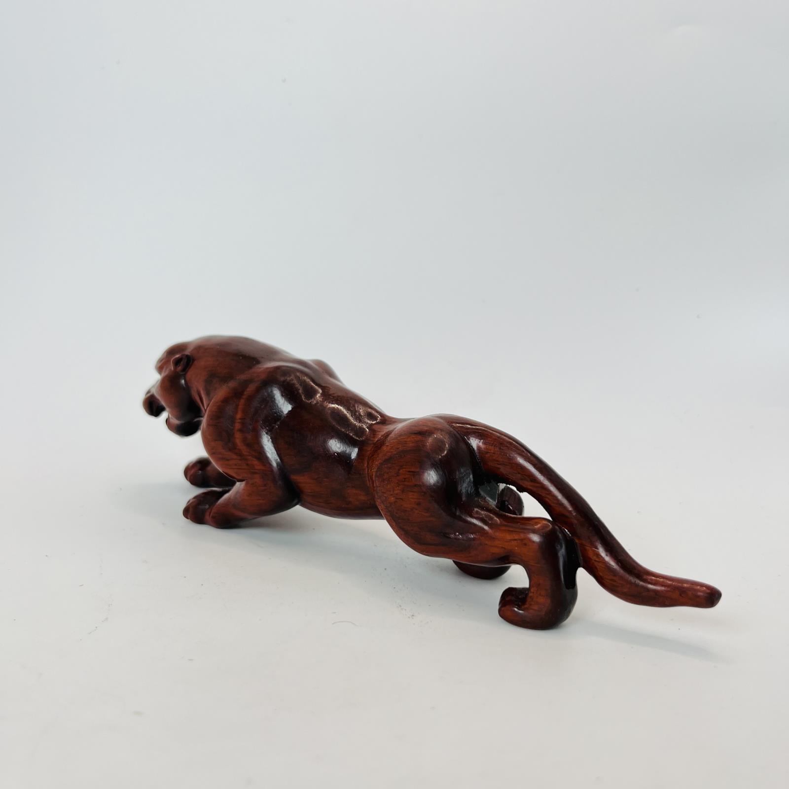 一路豹发太行紫檀木雕刻根雕工艺品摆件手把玩件家居红木装饰品详情3