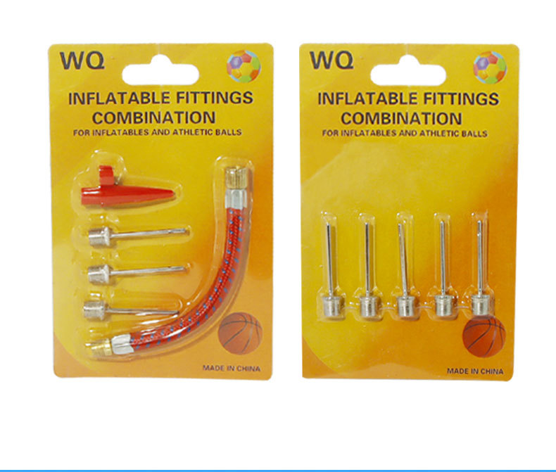 Five-piece set of air needle, air tube and air belt, basketball and football inflatable pump, adapter head, air needle, air nozzle and paper card pic 2