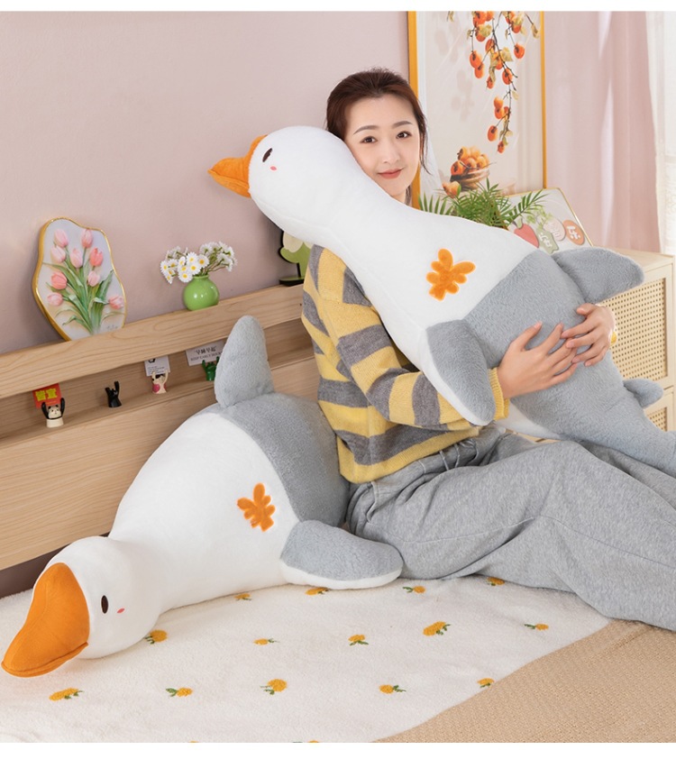 创意鱼鹅抱枕大白鹅毛绒玩具床上超可爱睡觉夹腿搂抱鱼鹅毛绒玩具详情18