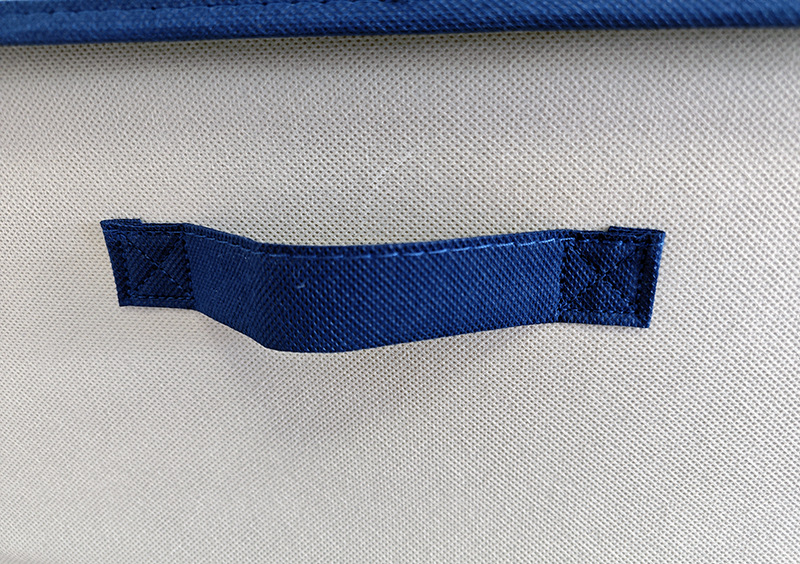 ✅居家布艺拼色收纳箱可折叠衣物收纳整理箱多用无纺布防尘带盖详情6