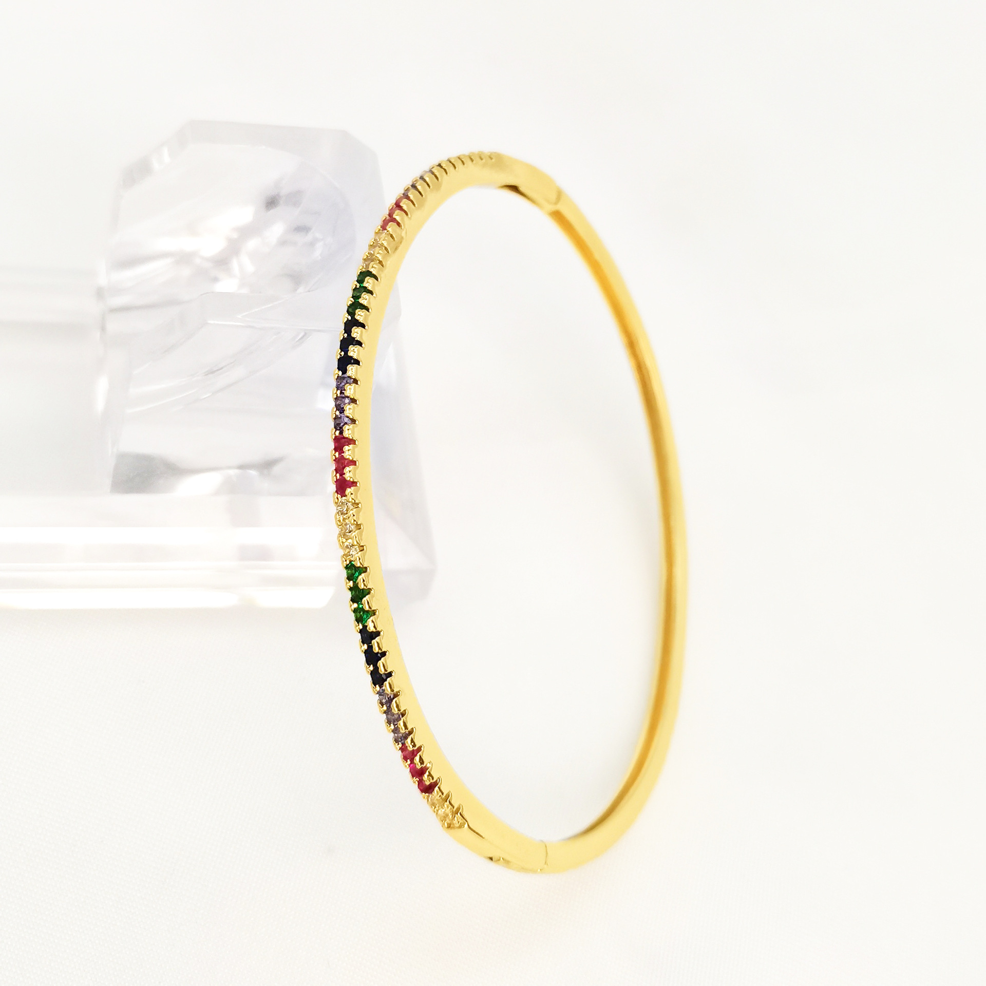 Golden bracelets, sand gold stainless steel bracelets, acrylic arm bracelets, fashionable accessories pic 9