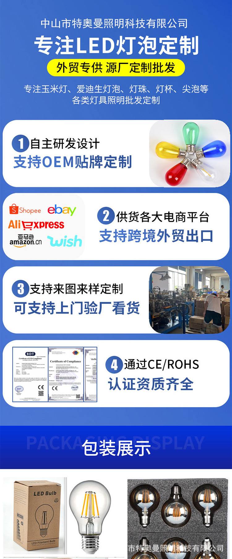 Edison led retro bulb e27 screw thread tungsten filament warm light energy-saving st64 transparent yellow light super bright transparent pic 1