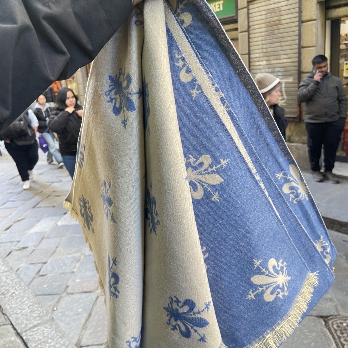 围巾女冬季2024新款佛罗伦萨鸢尾花披肩加厚百搭双面保暖围脖保暖详情7