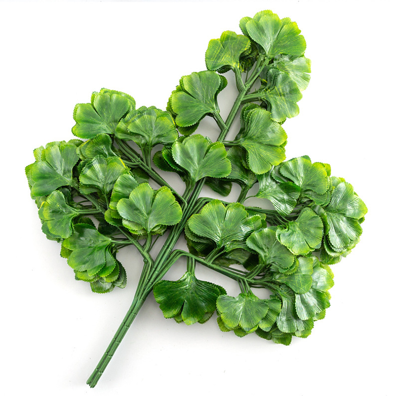 仿真银杏叶室内阳台假树叶塑料树枝工程造景婚庆假花装饰绿植详情14