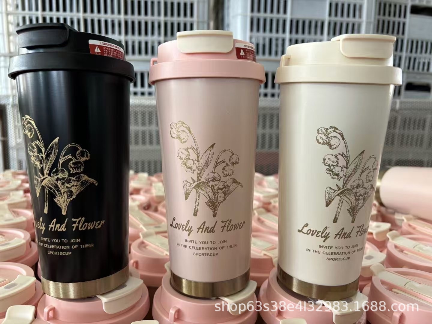 铃兰花双饮316保温杯不锈钢水杯咖啡杯高颜值简约杯子批发礼品定详情21