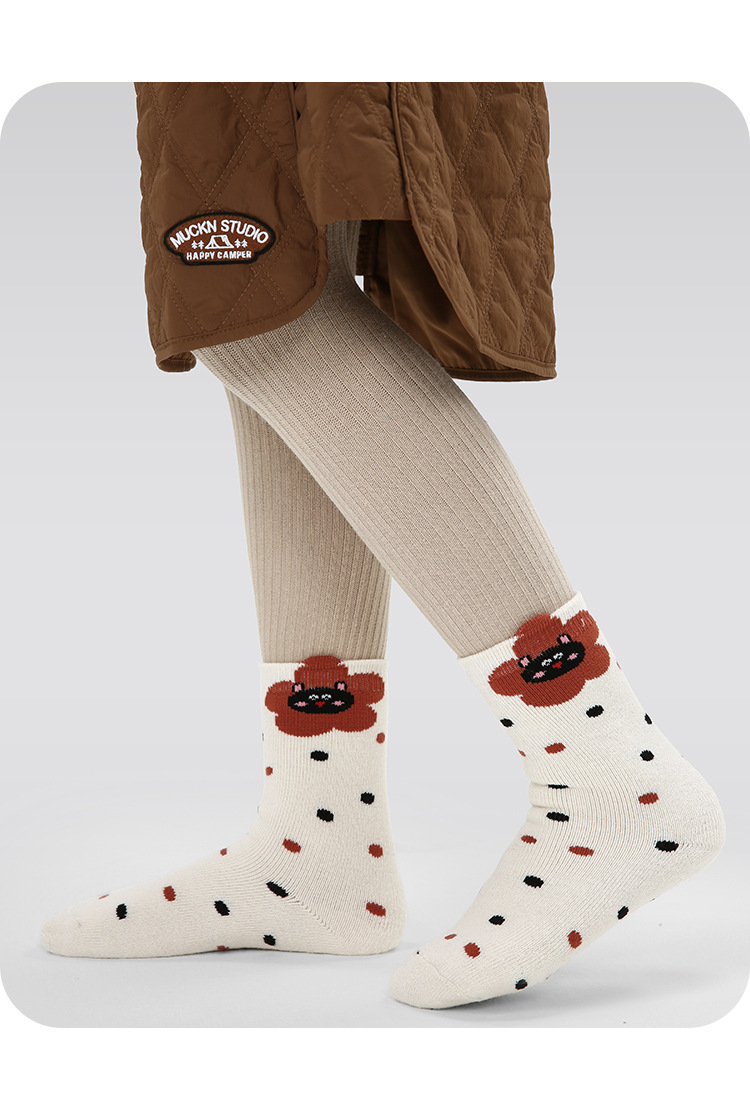 P05儿童秋冬袜子批发卡通萌酷小兔宝宝毛圈袜棉加厚保暖女童袜子详情15