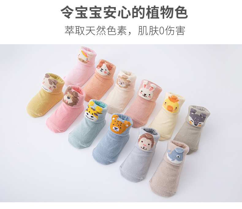 跨境专供baby socks婴儿薄袜四季款宝宝地板袜卡通新生儿袜子批发详情10
