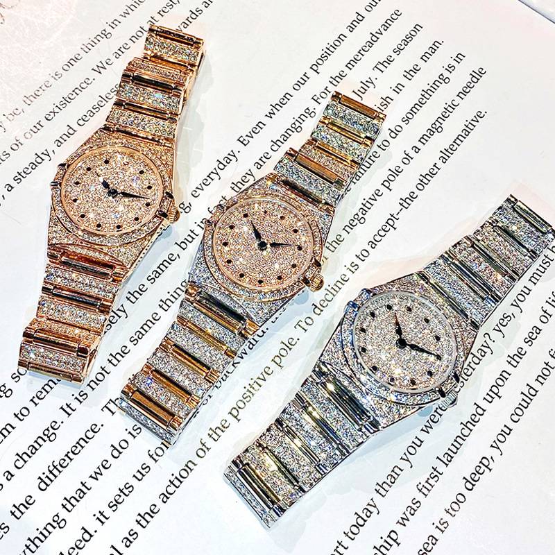 跨境手表满天星女士18K星座金镶钻表小盘防水石英奥地利钻女手表详情13