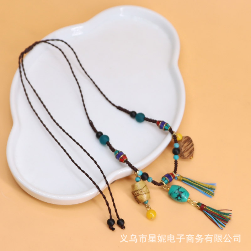 Ethnic style, Bohemian style, multi-treasure necklaces, cheongsams, cotton and linen clothes, accessories, collectibles, tassels, necklaces, best-selling wholesale items pic 8