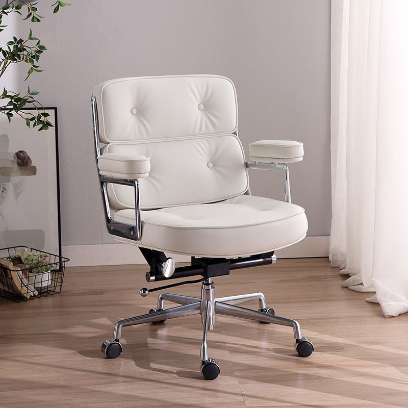 Foshan Rujin beige study bedroom computer chair, home style adjustable office chair, study room meeting swivel chair pic 10