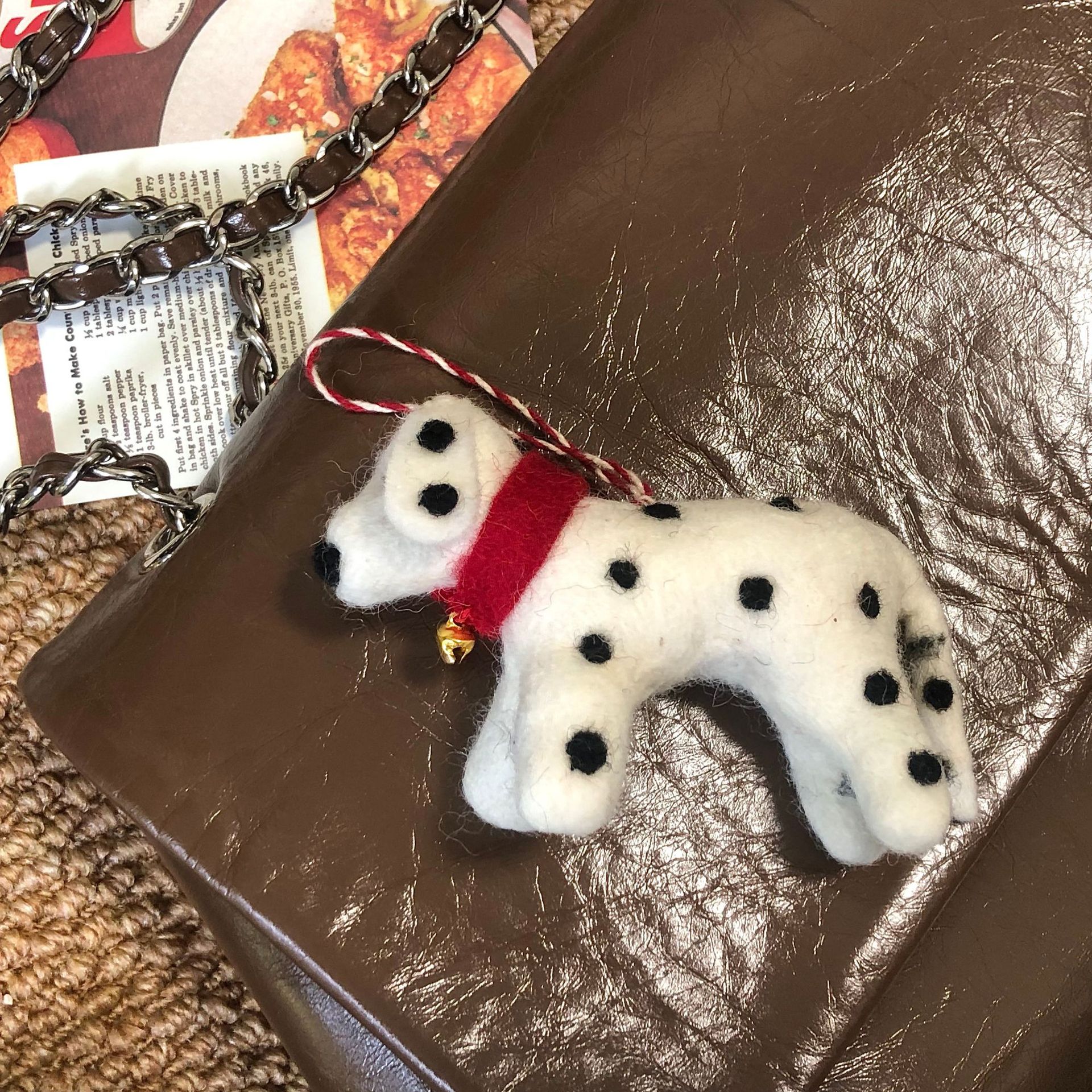 2025 New Nepalese wool felt keychain pendant, cute little sheep and dog bag pendant, car hanging doll pic 3