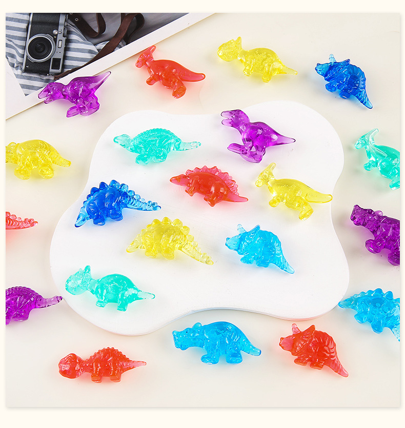 Seven-color crystal little dinosaur, new transparent acrylic gemstone animal toys for kindergarten sharing, wholesale from the manufacturer pic 14