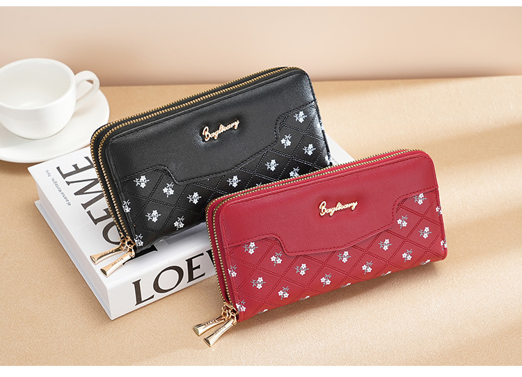 钱包女生长款新款韩版简约拼接手拿包wallet零钱包卡包女士高级感详情39