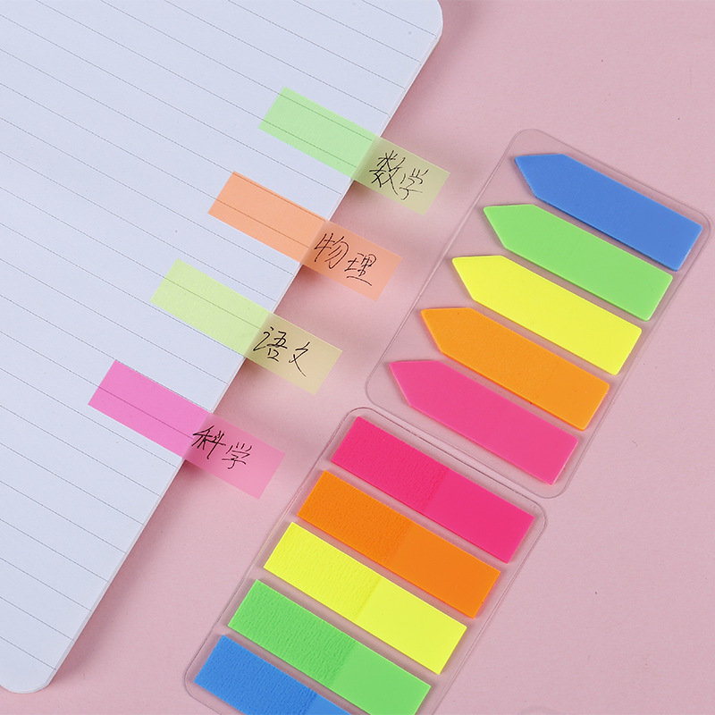 创意彩色pet分类索引贴半透明指示贴可爱标签贴纸学生用便利贴详情6