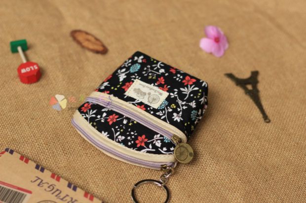 包邮小钱包零钱包韩国版拉链女式帆布艺可爱迷你硬币包耳机收纳袋详情24