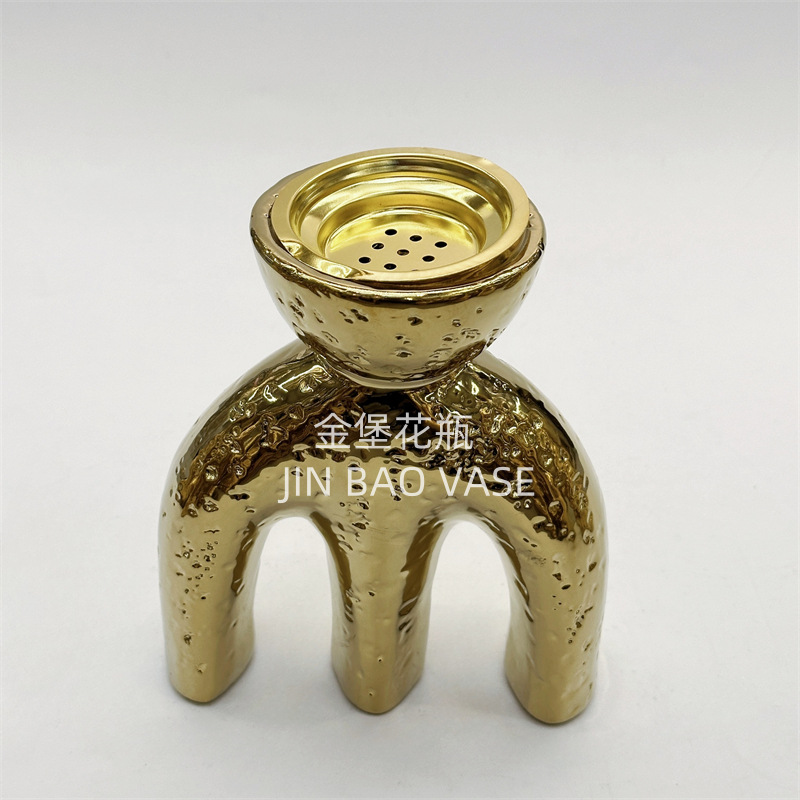 金色香炉手持中东阿拉伯节日金属欧式圆形托盘香薰炉小号工厂发货详情10