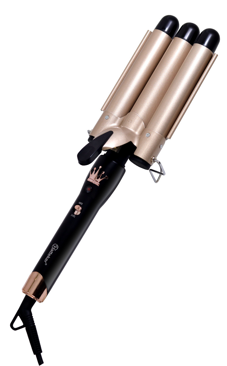 HATTEKER electric curling irons, egg curling irons, 25MM three-tube hair curlers, instant noodle heads, water ripple small hair curlers, large hair curling irons pic 13