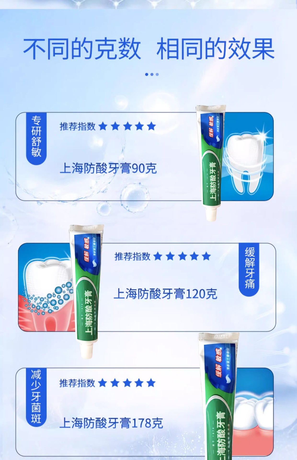 Meijia Jing Baiyu Shanghai Anti-Acid Toothpaste 178g Fresh Spearmint Fragrance Relives Tooth Decay and Protects Gums Wholesale Distribution pic 5