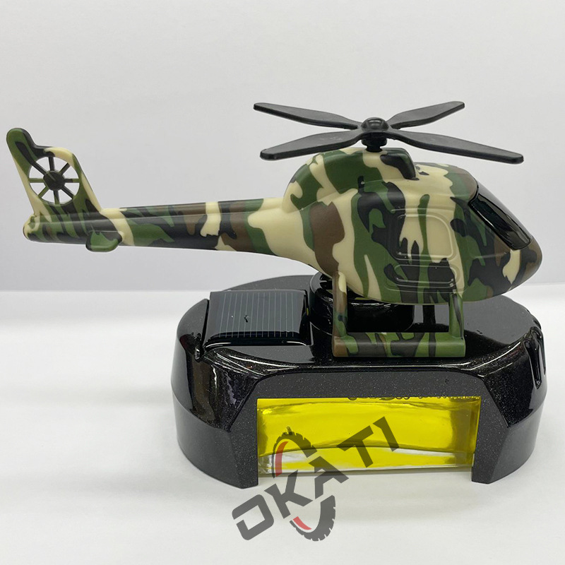 迷彩太阳能直升机中控台汽车香水摆件车装饰用品车载创意精油香薰详情4