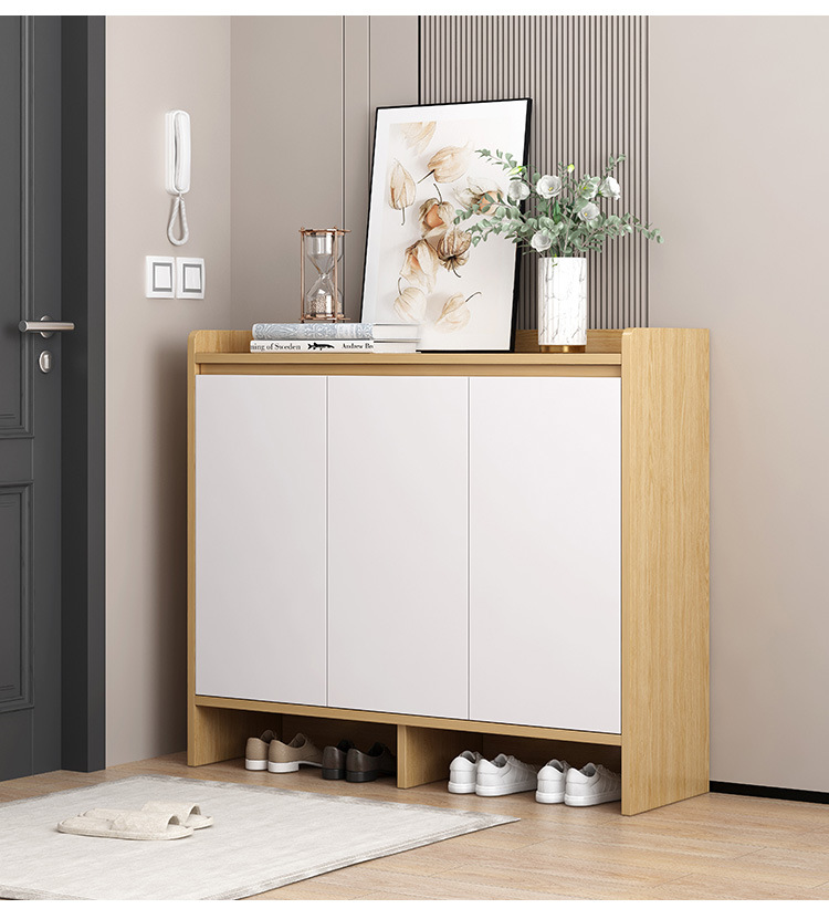 #实木鞋柜家用门口新款2024室内简易收纳柜入户玄关柜多层鞋详情15