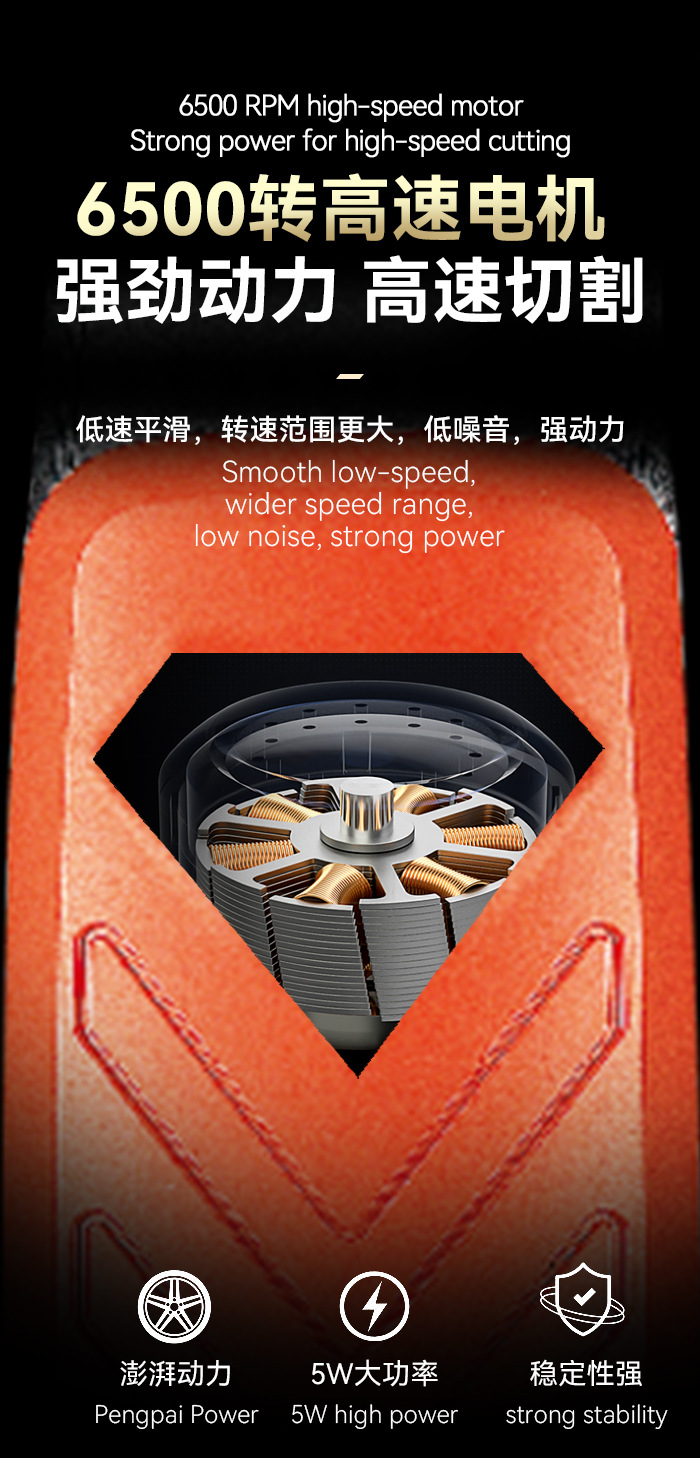 跨境多功能电推剪科美三合一电动理发器可替换剃须刀鼻毛剪刀头详情5