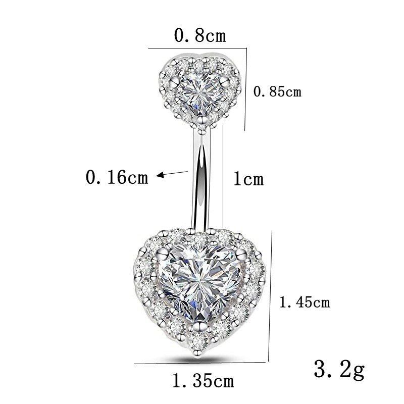 跨境热销316不锈钢合金光球肚脐环脐扣外牙脐钉欧美人体穿刺饰品详情2