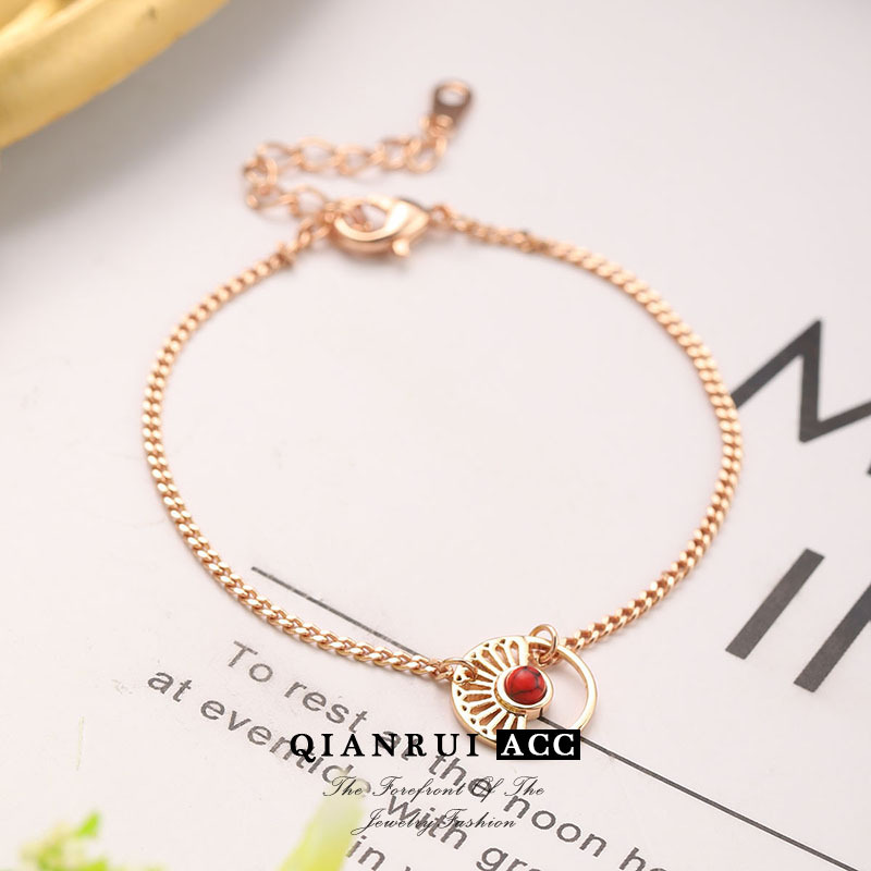 A best-selling cross-border Amazon accessory from Europe and America: titanium steel collarbone chain, colorful zircon eye pendant necklace, French high-end pic 18