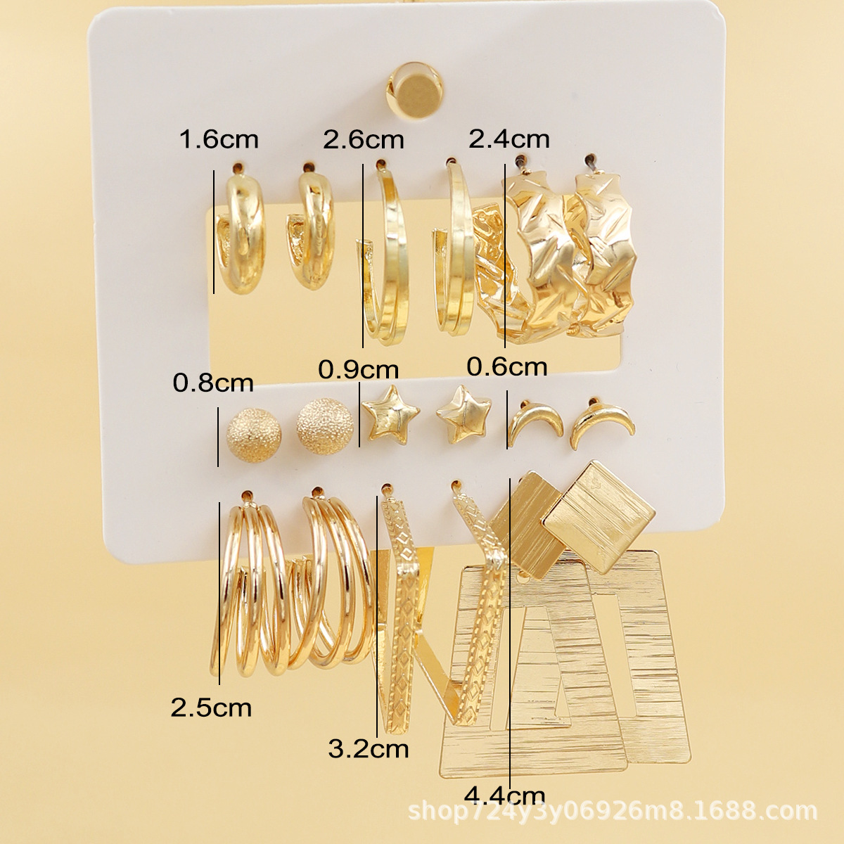 欧美跨境热卖新款简约个性ins风耳环套装气质百搭卡装耳饰批发详情15