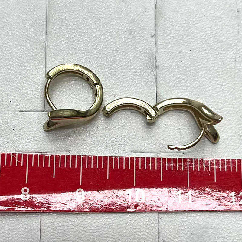 Cross-border bestsellers, Instagram-style earrings, versatile, simple and fashionable, golden earrings, round gold-plated earrings pic 3