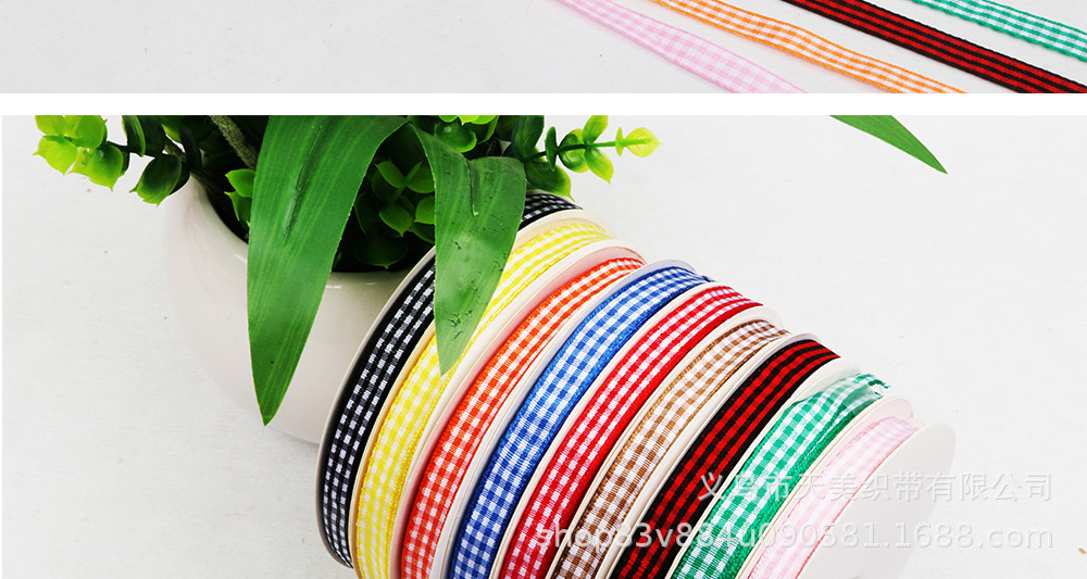1CM клетчатая упаковка с подарочной лентой changerg DIY подарочной лентой diy подарочной лентой в стиле пасторального дерева pic 7