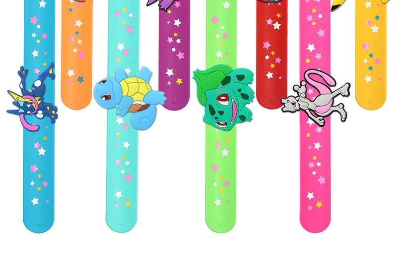 宠物小精灵宝可梦硅胶拍拍圈手腕带卡通神奇宝贝皮卡丘啪啪圈手环详情7