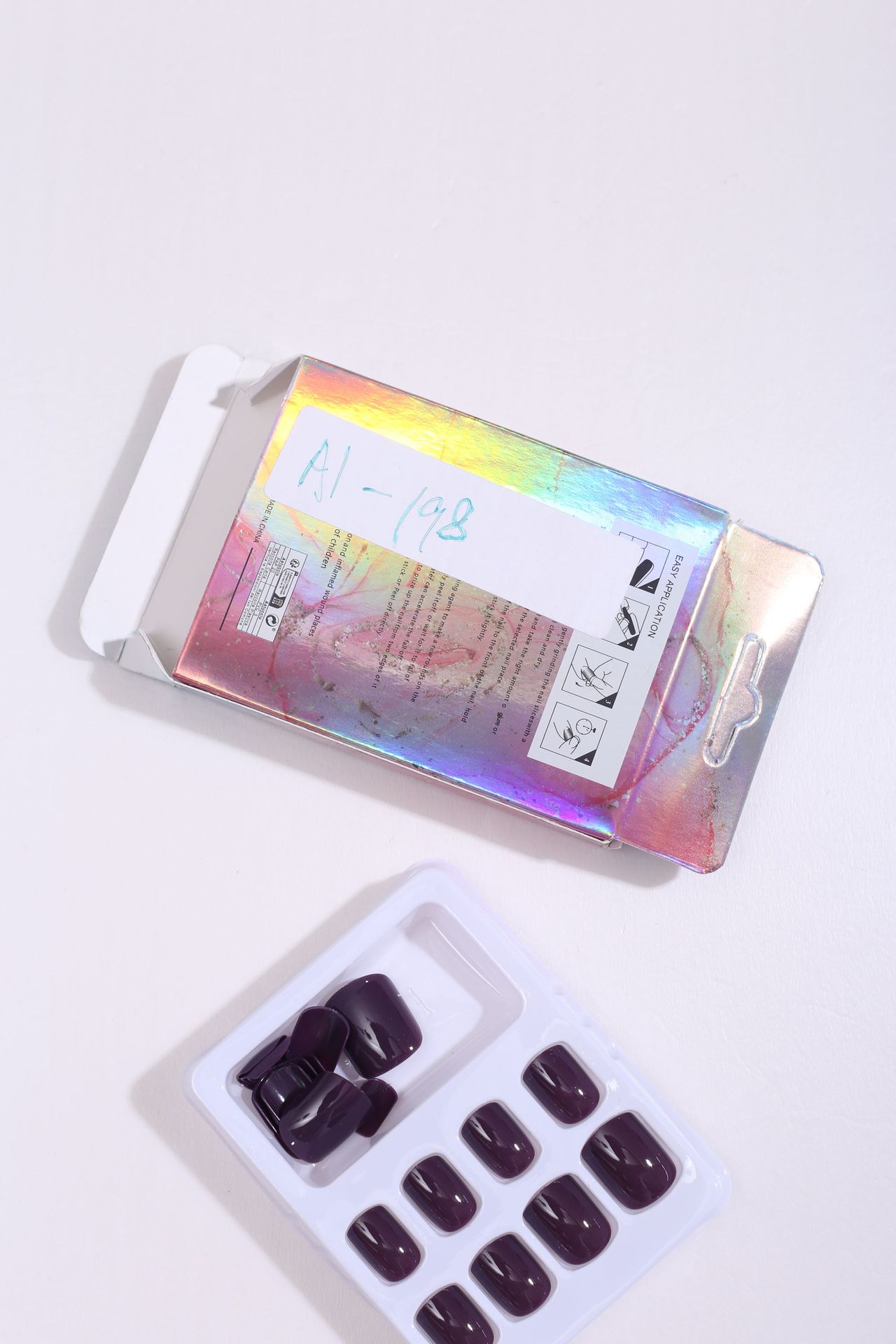 厂家批发纯色短圆潮酷穿戴甲爆款简约可拆卸假指甲美甲贴片美容护肤彩妆指甲油护甲油详情6