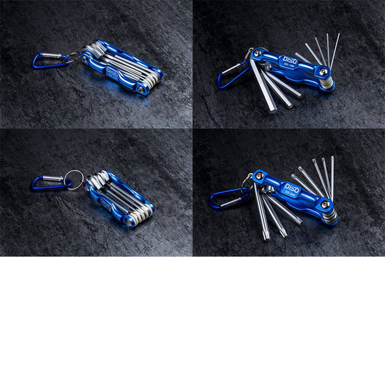 折叠内六角扳手套装梅花中空六角匙米字螺丝刀工具1.5-8mmT9T40详情15