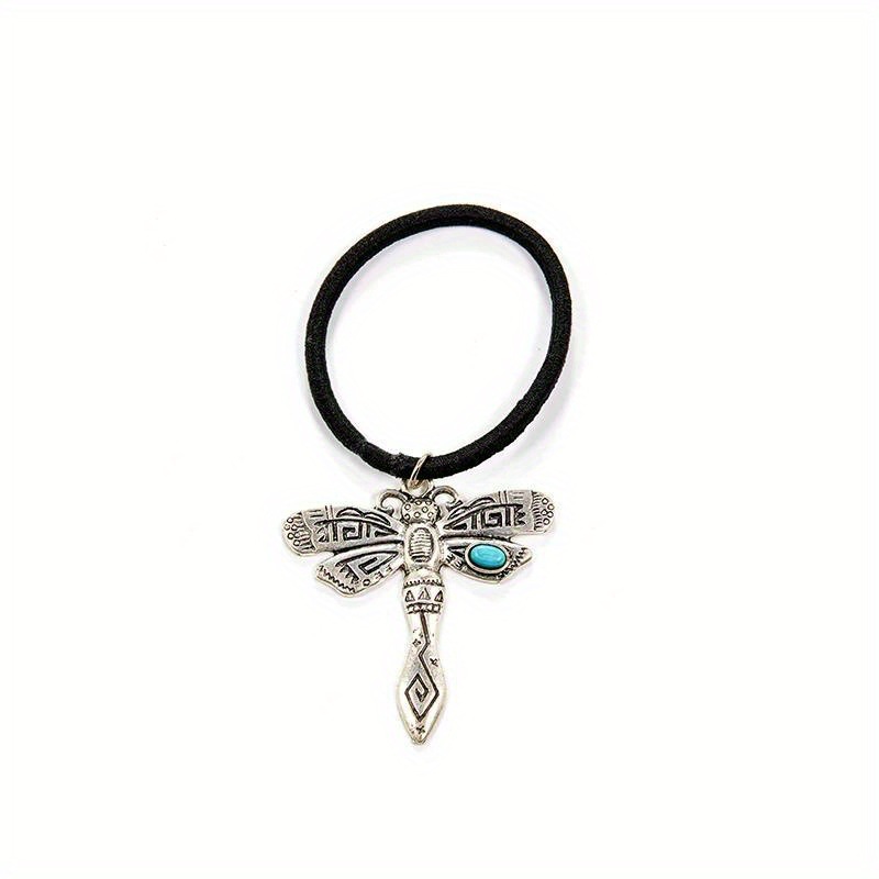 欧美跨境新款复古简约镶松石蜻蜓发绳个性民族风详情5