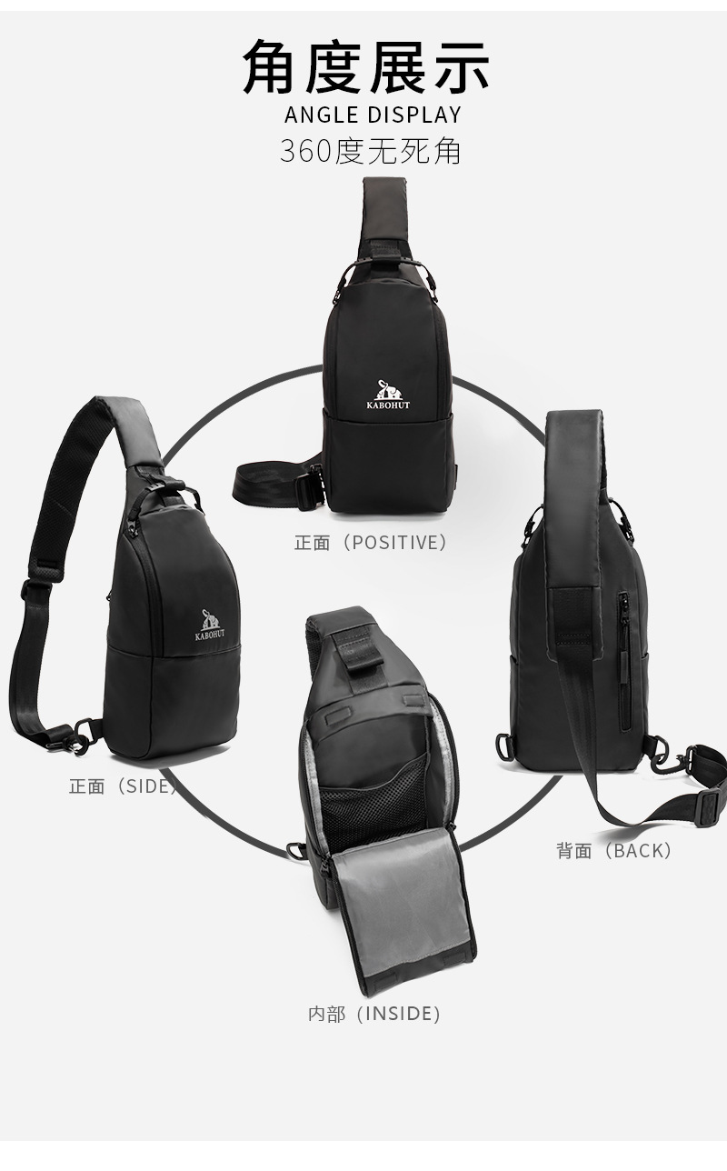 ins trendy brand chest bag for men, casual Japanese single-shoulder bag for men, small backpack for men, trendy crossbody bag for men, new waist bag for men pic 9