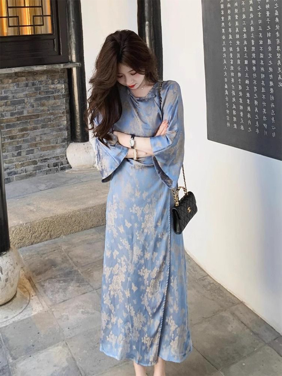 新中式女装2024夏装国风连衣裙高端改良旗袍年轻款小个子日常可穿详情3