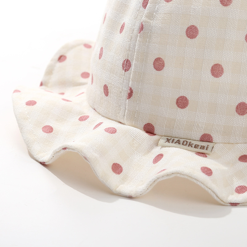 婴儿帽子春秋波点可爱超萌男宝宝渔夫帽婴幼儿女童遮阳防晒盆帽潮详情8