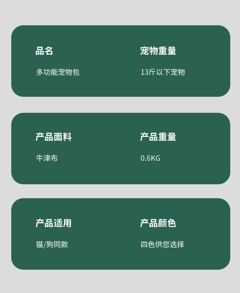 批发新款双肩宠物包大容量透气手提猫包外出便携宠物包宠物太空舱详情11