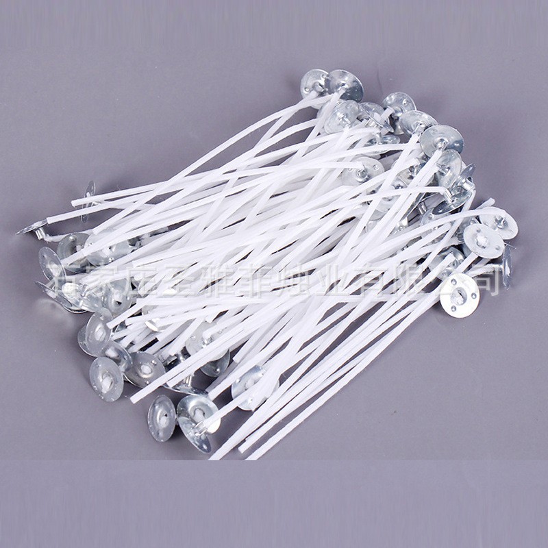 Cross-border cotton thread candle wick, wax wick, DIY handmade scented candle wick, factory shipment, waxed iron tray smokeless lamp wick pic 3