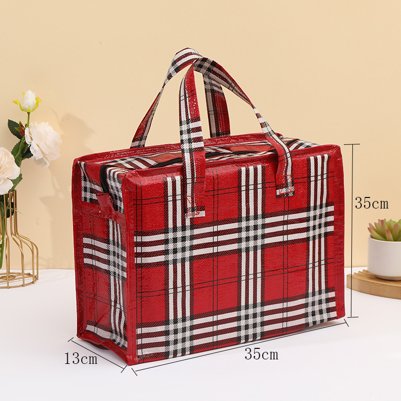 环保PP编织防水手提袋 时尚加厚衣服购物袋 家用篮子式购物袋 现货批发礼品袋 服装店专用购物袋详情1